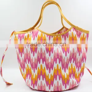 BSCI FACTORY Printing Flower Polyester Folding Tote Bags thumbnail-3
