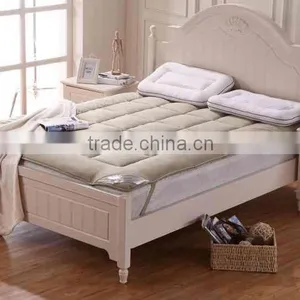 Professional Polyester Anti-Slip Quilted Cooling Mattress Pad With Elastic Corner Straps thumbnail-1
