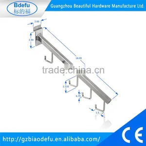 Slatwall Square Tube 5 Hook Waterfall/Slatwall Waterfall J Hook thumbnail-1