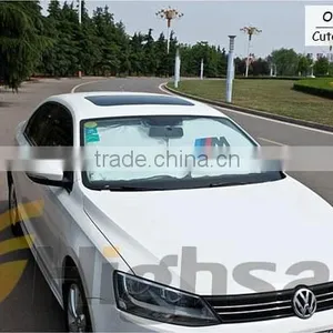 Foldable Front Two Circles Tyvek Sun Shade for Car Window thumbnail-3
