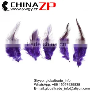 Top Supplier ZPDECOR Bulk Sale Selected Prime Quality Purple Chicken Rooster Saddle Feathers thumbnail-1