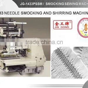 33 NEEDLE FLAT BED SMOCKING DECORATIVE DOUBLE CHAINSTITCH SEWING MACHINE thumbnail-1