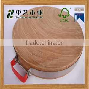Hot Selling 2015 Year China Suppliers FSC&SA8000 Kitchen Round Wooden Cutting Board for Wholesale thumbnail-1