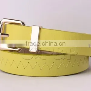 Skinny Design Down Yellow Women Belt in GuangDong thumbnail-3
