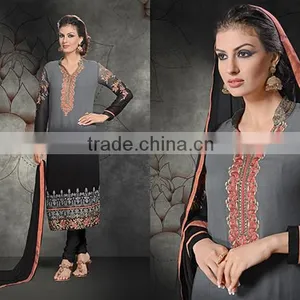 MUSTARD GEORGETTE SALWAR SUIT thumbnail-4