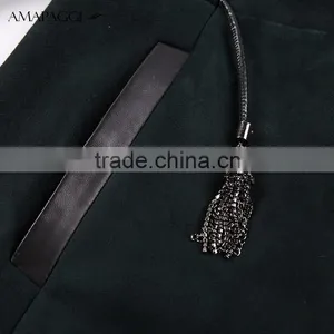 Top Grade Winter Women's Long Real Black Sheep Fur Coat Made In China thumbnail-5