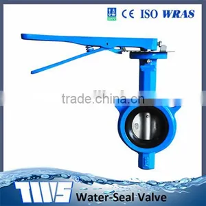 DN300 PN10 Ductile Iron Handle Lever Wafer Butterfly Valve thumbnail-1