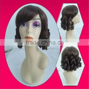 Primitive Elegant Synthetic Hair Spring Curl Wigs for White Women thumbnail-1