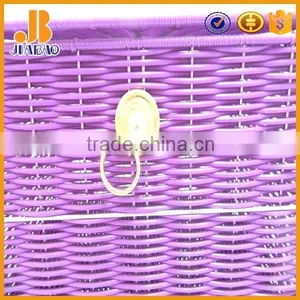 Plastic Rattan Blue Storage Cabinet thumbnail-4