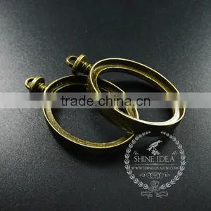 30x40mm Vintage Style Bronze Alloy Oval Pendant Charm DIY Bezel Setting Glass Tray Jewelry Supplies 1810426 thumbnail-2