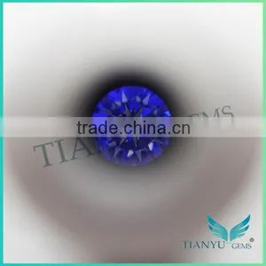 Superior Quality Excellent Cut Cubic Zirconia 6.5mm 2ct Diamond Simulant thumbnail-4