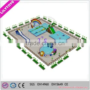 Outdoor Frame Pool Water Park/ Giant Inflatable Water Park Mobile Water Park thumbnail-1