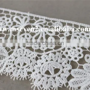Good Price Lace in 7.5cm Wide Embroidery Polyester Lace Trim Eyelash in White Lace Trim thumbnail-3