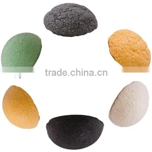 Japanese Konjac Cleaning Sponge Nuture Makeup Semi Round Konjac Sponge thumbnail-1