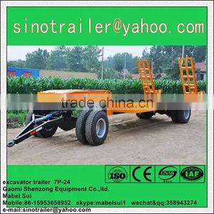 Flatbed Trailer for Transport Excavator/crane/transformer thumbnail-1
