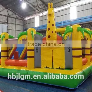 18oz Vinyl Laminated Polyester,laminated Pvc Tarpaulin for Bouncer Material thumbnail-4