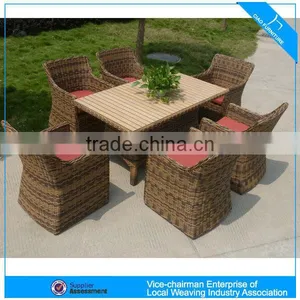 Luxury Rattan Garden Hotel Dining Furniture (FL002+FC002-6) thumbnail-1
