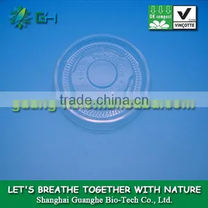 Disposable PLA Ice Cream Cup Flat Lid- 100% Biodegradable PLA(polylactide) Raw Materail thumbnail-1
