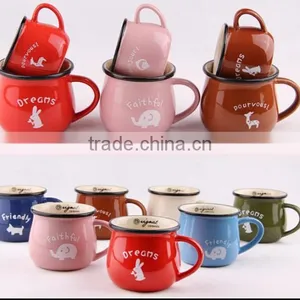 Haonai High Quality Hot Sale Ceramic Morning Tea or Milk Cup thumbnail-1