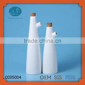 Ceramic Oil and Vinegar Bottle With Wood Bung thumbnail-1