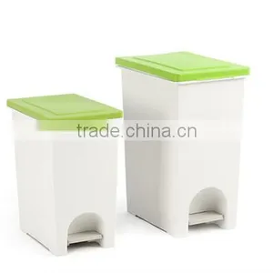 Wholesale Stock Small Order Rectangle Coverd Garbage Can thumbnail-1
