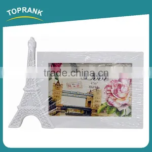 Toprank Factory Supply Cheap Home Decoration Eiffel Tower Plastic 4x6 Picture Photo Frame Cute Paper Photo Frame thumbnail-1