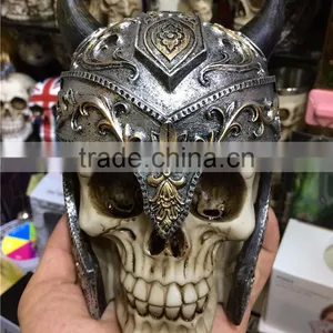 Halloween Props Ox Horn Skeleton Resin Skull Knight thumbnail-6