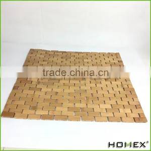 100%Pure Bamboo Anti Slip Bath Mat/ Floor Mat Homex-BSCI thumbnail-1