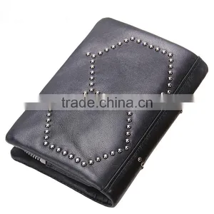 Wholesale Large Capacity Clutch Bag Men Purse Leather Wallet With Rivet thumbnail-1
