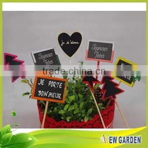 Decorative Painted Green Natural Bamboo Flower Pot Stick and Pendant thumbnail-1