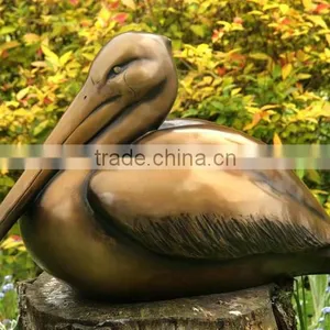 Bronze Pelican on Dock Statue thumbnail-1