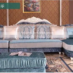 M09 Living Room Furniture L Shaped Luxury Fabric Sofa thumbnail-2