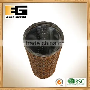 Indoor Gardening Classic Round PE Rattan Basket With Plastic Inner thumbnail-3