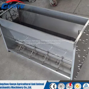 Galvanized Livestock Feeding Trough/Pig Chicken Farming Equipment/Automatic Trough for Sale thumbnail-3
