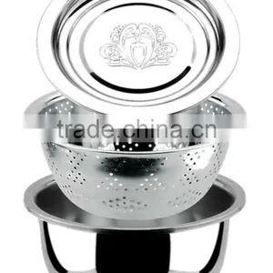 Hot Sale Stainless Steel Vegetable Sink Colander Rice Colander thumbnail-1