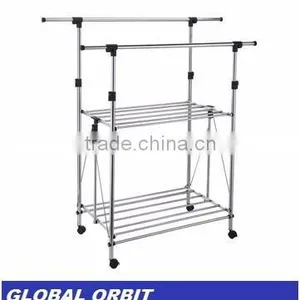Folding Aluminum Clothes Drying Rack/space Saver Hanger thumbnail-1