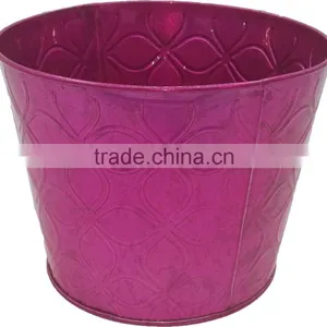 Christmas Ornament Mini Brown Metal Flower Pot thumbnail-5