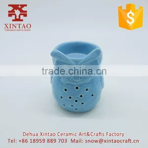 Better Homes and Gardens Ceramic Pillar Blue Candle Holders thumbnail-1