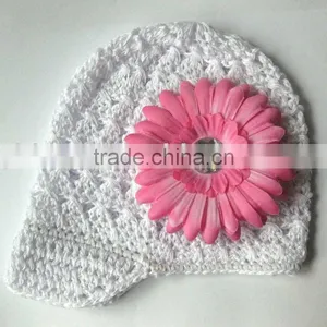 Knit Hat With Flower thumbnail-1