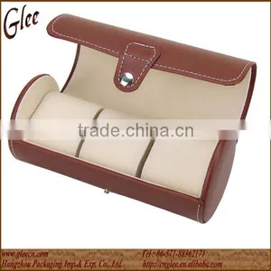 Top Grade Women Cylinder Watch Box for 3 Slots thumbnail-2