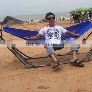 T33 Folded Warm Weather Mesh Fabric Double Portable Camping Hammock thumbnail-5