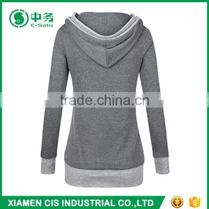 Hot Sale Cheap No Pockets Sublimation Slim Fit Womens Plain Pullover Hoodies thumbnail-2