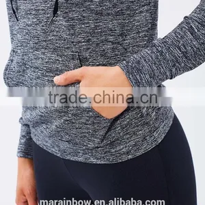 Lightweight Womens Raglan Long Sleeve Gym Pullover Hoodie Shirt Dry Fit Outdoor Performance Hoodie Jacket Sports Wear thumbnail-3
