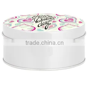 Full Color Round Tin Container - 7" in Diameter and Features Your Full Color Sublimation Print on Lid thumbnail-1