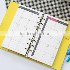 2017 Planner Monthly Planner/weekly Planner Inner Page Custom 3 Fold Replaceable Inside Page thumbnail-2
