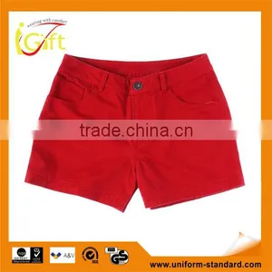 Good Looking Ladies Red Color Reactive Dye Short thumbnail-1