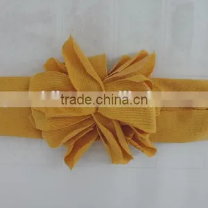 Wholesale Cute Baby Girls Hair Accessories Fancy Hair Bands Boutique Baby Girl Flower Cotton Fabric Elactic Headband for Kids thumbnail-1