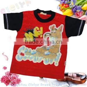 2014 Summer New Designed Short Sleeve T-shirt for Boys With Carton Printing thumbnail-1