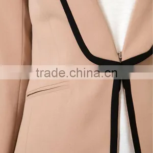 Padded Contrast Trimmed Blazer thumbnail-6