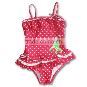 Kids Swimsuit Swimwear One Piece Cut Bow thumbnail-1